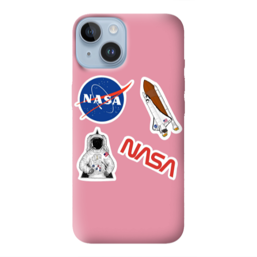 Apple iPhone 14  Nasa Pink Colored Silicone TPU Θήκη
