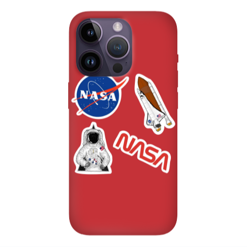 Apple iPhone 14 Pro Max Nasa Red Colored Silicone TPU Θήκη
