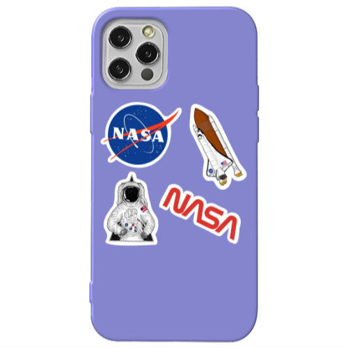 Apple iPhone 13 Pro Nasa Purple Colored Silicone TPU Θήκη