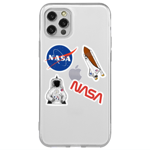 Apple iPhone 12 Pro Nasa Transparent Silicone TPU Θήκη