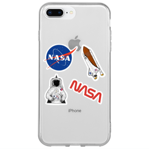 Apple iPhone 7 Plus Nasa Transparent Silicone TPU Θήκη
