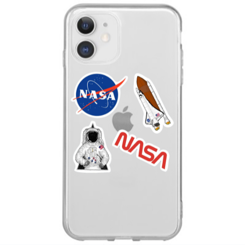 Apple iPhone 12 Mini Nasa Transparent Silicone TPU Θήκη