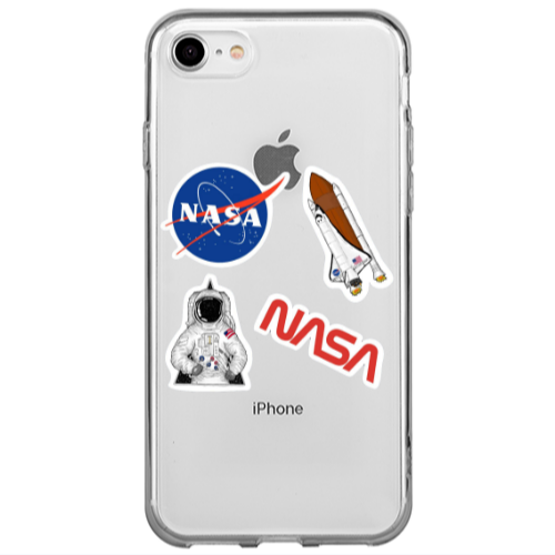 Apple iPhone SE 2020 Nasa Transparent Silicone TPU Θήκη