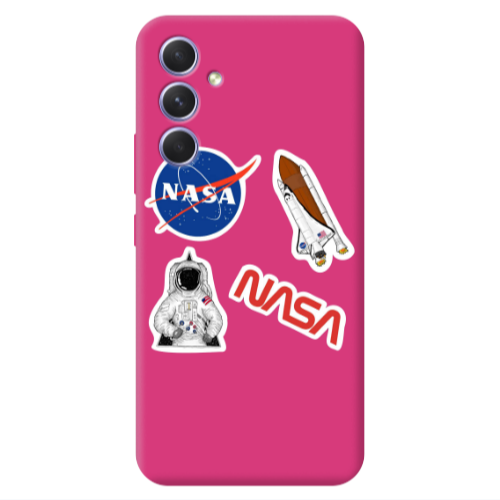 Samsung A54 Nasa Fuchsia Colored Silicone TPU Θήκη