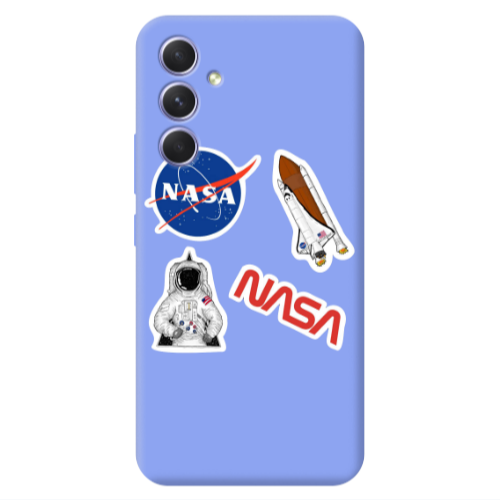 Samsung A54 Nasa Light Purple Colored Silicone TPU Θήκη