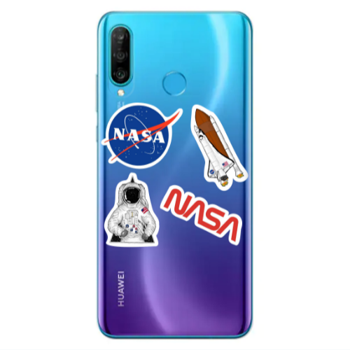 Huawei P30 Lite Nasa Transparent Silicone TPU Θήκη