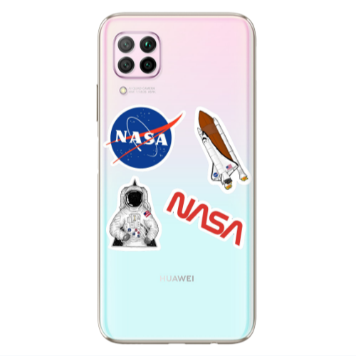 Huawei P40 Lite Nasa Transparent Silicone TPU Θήκη