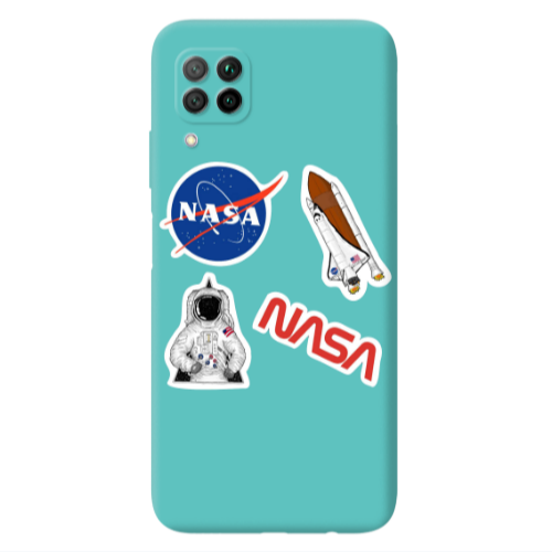 Huawei P40 Lite Nasa Turquoise Colored Silicone TPU Θήκη