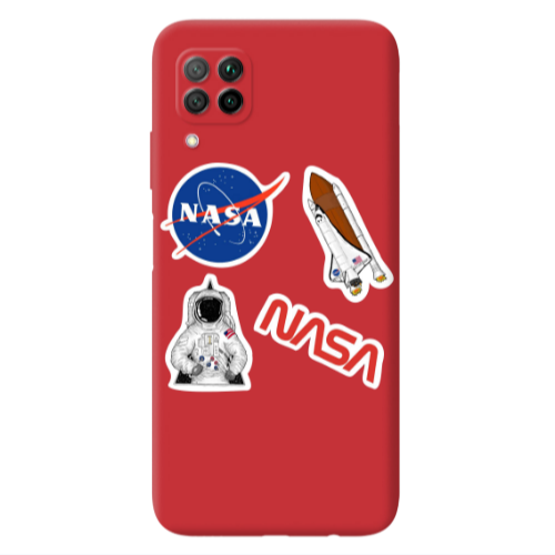 Huawei P40 Lite Nasa Red Colored Silicone TPU Θήκη