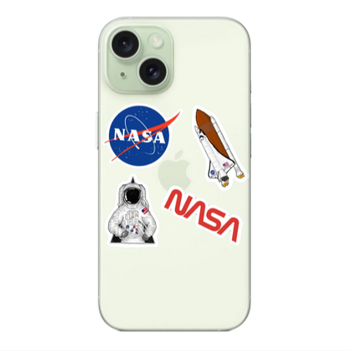 Apple iPhone 15 Nasa Transparent Silicone TPU Θήκη