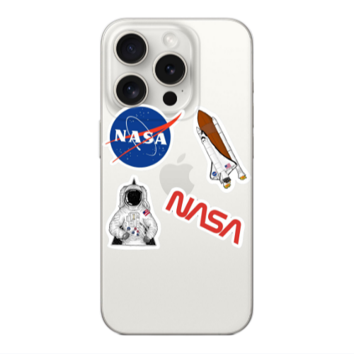 Apple iPhone 15 Pro Max Nasa Transparent Silicone TPU Θήκη