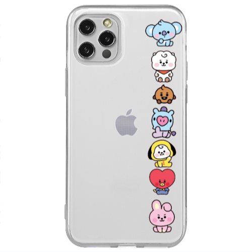 Apple iPhone 12 Pro Lovely animals Transparent Silicone TPU Θήκη