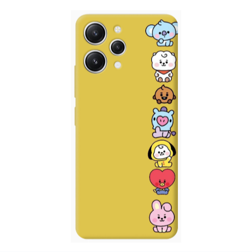 Xiaomi Redmi 12 Lovely animals Yellow Colored Silicone TPU Θήκη