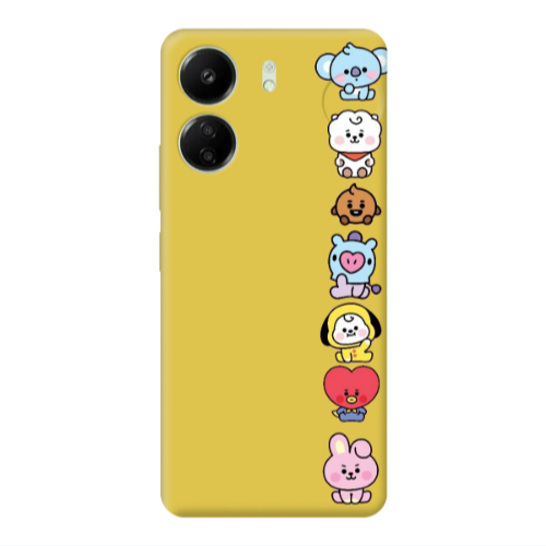 Xiaomi Redmi 13C Lovely animals Yellow Colored Silicone TPU Θήκη