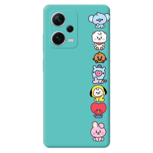 Xiaomi Poco X5 Lovely animals Turquoise Colored Silicone TPU Θήκη