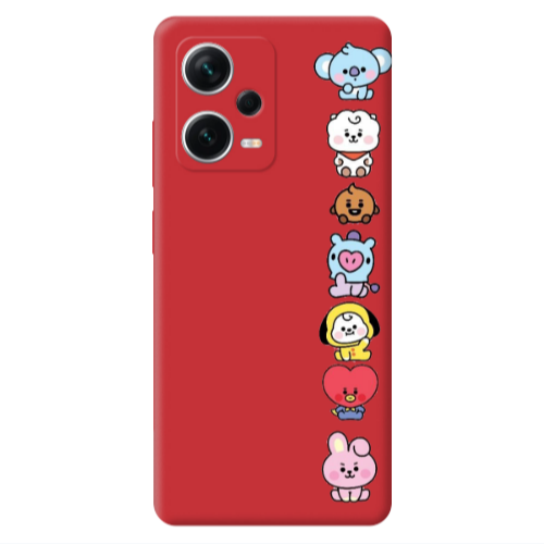 Xiaomi Poco X5 Lovely animals Red Colored Silicone TPU Θήκη