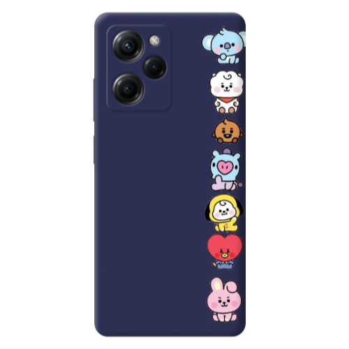 Xiaomi Poco X5 Pro Lovely animals Dark blue Colored Silicone TPU Θήκη