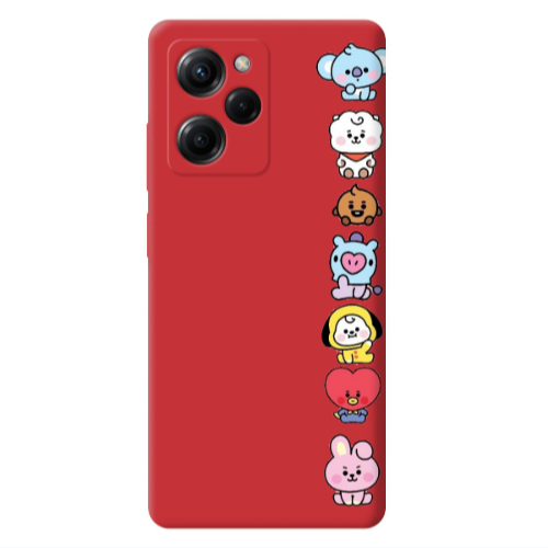 Xiaomi Poco X5 Pro Lovely animals Red Colored Silicone TPU Θήκη