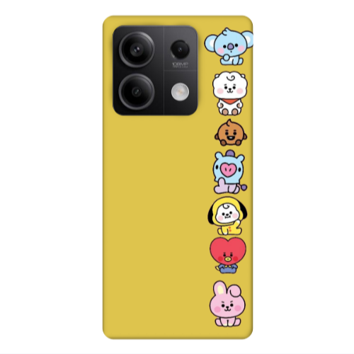 Xiaomi Redmi Note 13 5G Lovely animals Yellow Colored Silicone TPU Θήκη