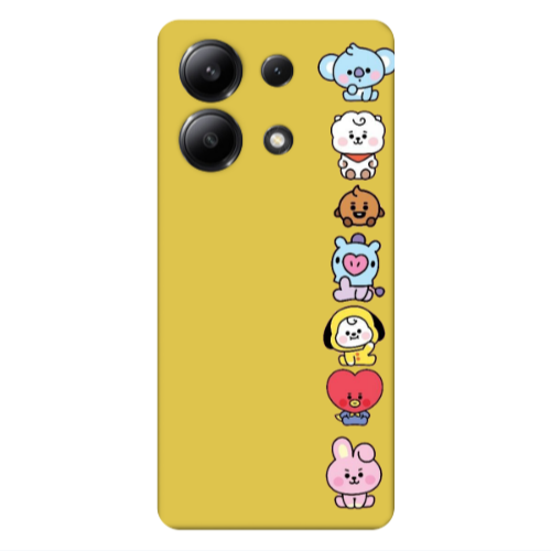 Xiaomi Redmi Note 13 4G Lovely animals Yellow Colored Silicone TPU Θήκη
