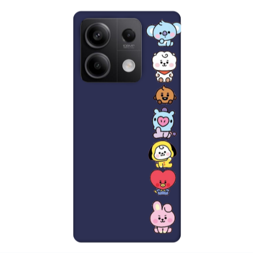Xiaomi Redmi Note 13Pro 5G Lovely animals Dark blue Colored Silicone TPU Θήκη