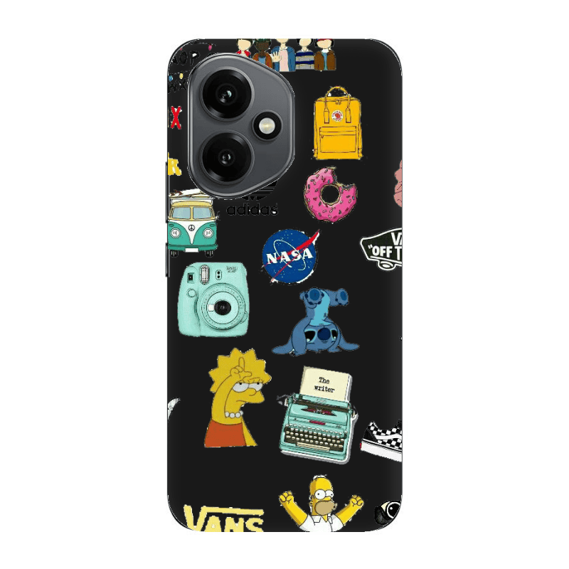 Honor Magic 400 Mixed up 3 Black Colored Silicone TPU Θήκη