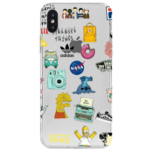 Apple iPhone X Mixed up 3 Transparent Silicone TPU Θήκη