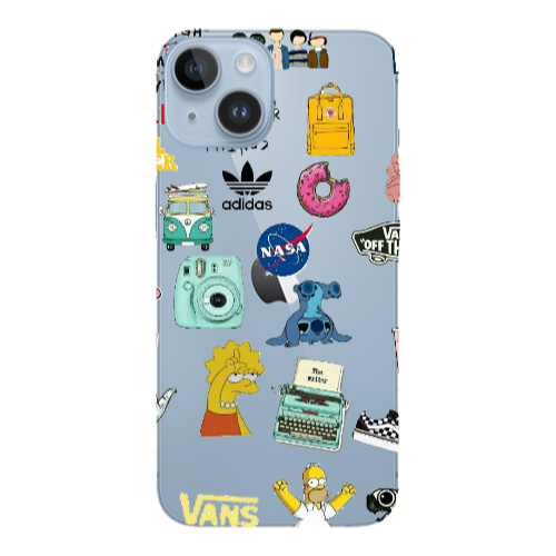 Apple iPhone 14 Plus Mixed up 3 Transparent Silicone TPU Θήκη