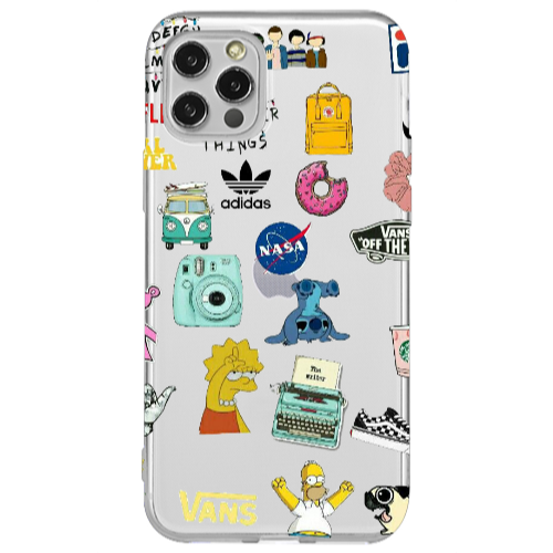 Apple iPhone 12 Pro Mixed up 3 Transparent Silicone TPU Θήκη