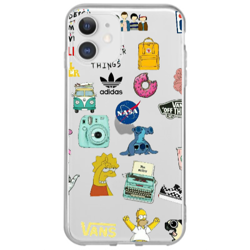Apple iPhone 12 Mini Mixed up 3 Transparent Silicone TPU Θήκη