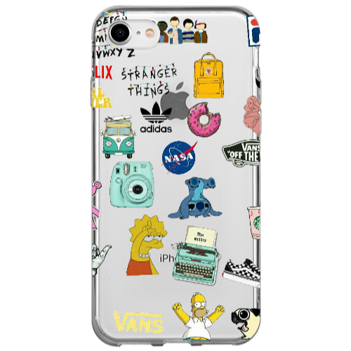 Apple iPhone SE 2020 Mixed up 3 Transparent Silicone TPU Θήκη