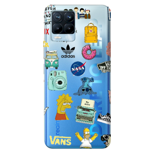 Realme 8 Pro Mixed up 3 Transparent Silicone TPU Θήκη