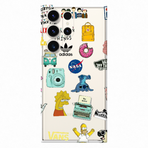 Samsung S23 Ultra Mixed up 3 Transparent Silicone TPU Θήκη