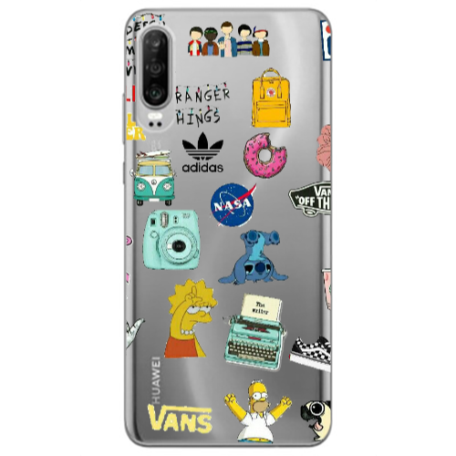 Huawei P30 Mixed up 3 Transparent Silicone TPU Θήκη