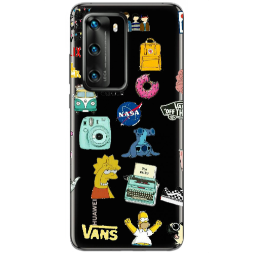 Huawei P40 Mixed up 3 Transparent Silicone TPU Θήκη