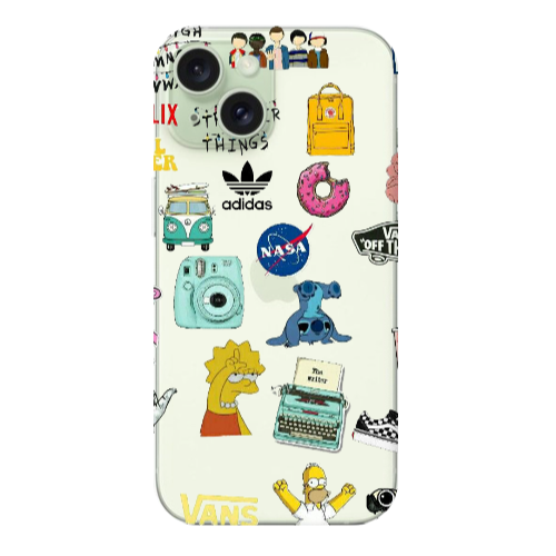 Apple iPhone 15 Mixed up 3 Transparent Silicone TPU Θήκη