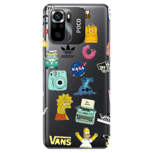 Xiaomi Poco M5 s Mixed up 3 Transparent Silicone TPU Θήκη