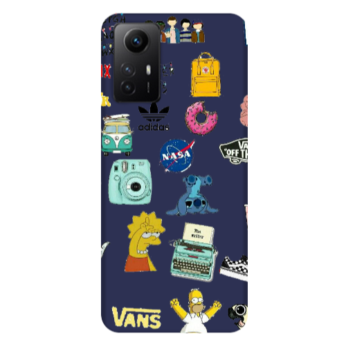 Xiaomi Redmi Note 12s Mixed up 3 Dark blue Colored Silicone TPU Θήκη