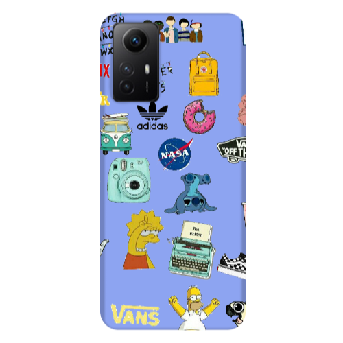 Xiaomi Redmi Note 12s Mixed up 3 Light Purple Colored Silicone TPU Θήκη