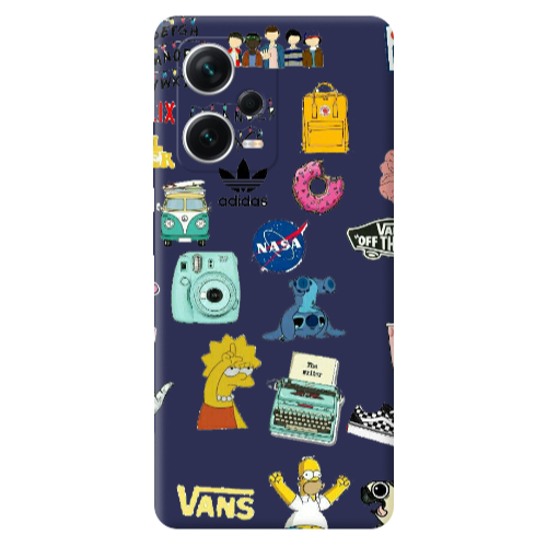 Xiaomi Poco X5 Mixed up 3 Dark blue Colored Silicone TPU Θήκη