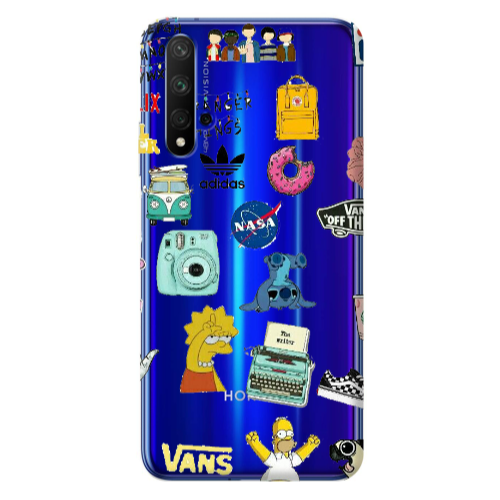 Huawei Nova 5 T Mixed up 3 Transparent Silicone TPU Θήκη