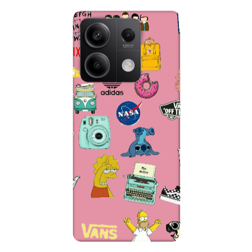 Xiaomi Redmi Note 13 5G Mixed up 3 Pink Colored Silicone TPU Θήκη