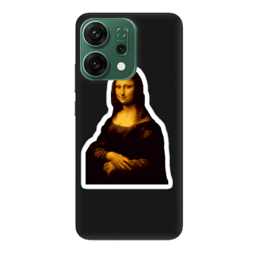 Oppo RENO 14 Davinci Black Colored Silicone TPU Θήκη
