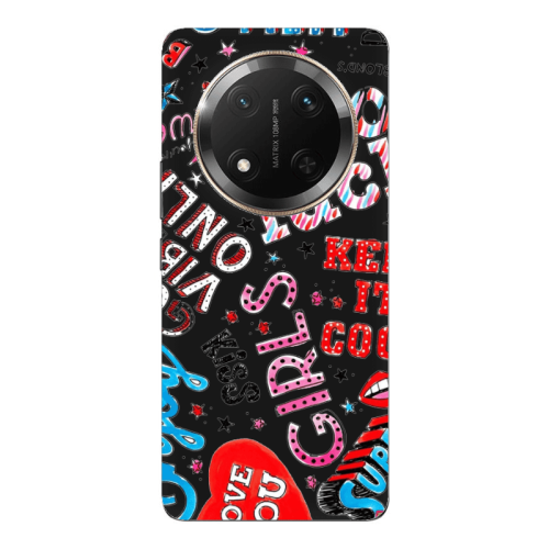 Honor Magic 7 Lite Keep it cool Black Colored Silicone TPU Θήκη