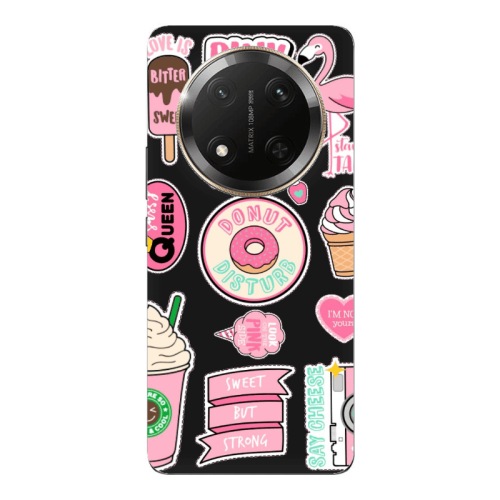Honor Magic 7 Lite Donut disturb Black Colored Silicone TPU Θήκη