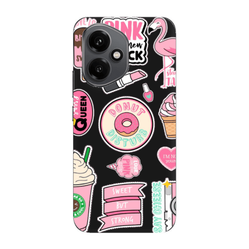 Honor Magic 400 Donut disturb Black Colored Silicone TPU Θήκη