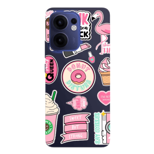 Oppo Reno 13 F Donut disturb Transparent Silicone TPU Θήκη