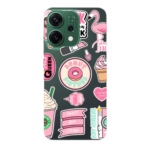 Oppo RENO 14 Donut disturb Transparent Silicone TPU Θήκη