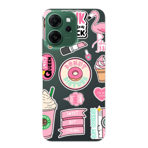 Oppo 14 F Donut disturb Transparent Silicone TPU Θήκη