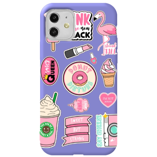 Apple iPhone 11  Donut disturb Purple Colored Silicone TPU Θήκη